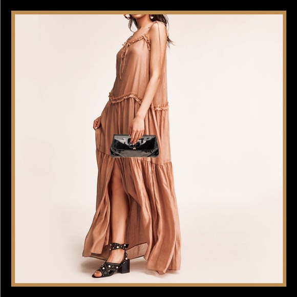 GUCCI Bamboo Black Patent Leather Clutch